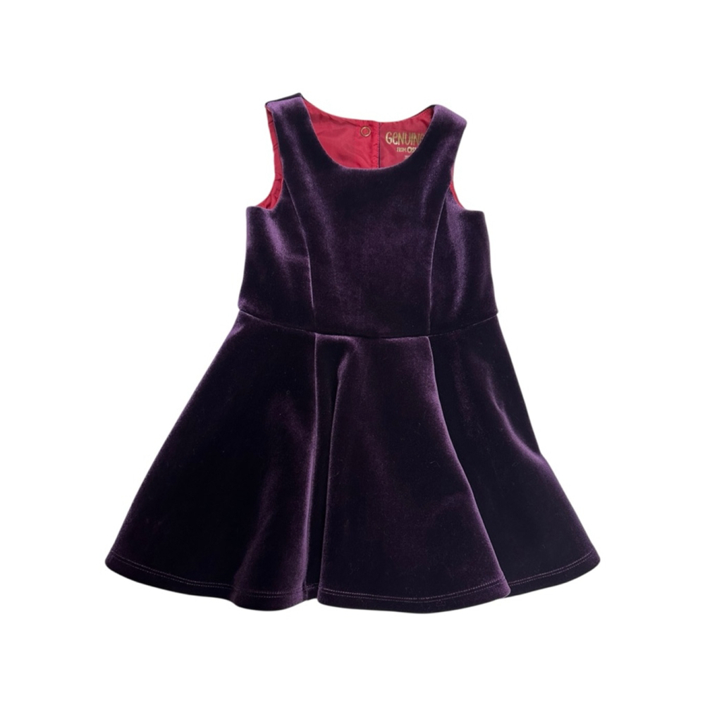 OshKosh B'gosh Girls Formal Velvet Dress 3T Purple Red
